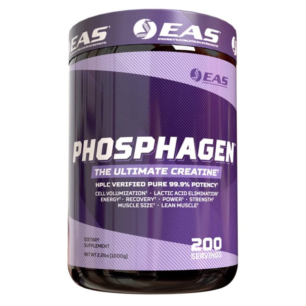 EAS Phosphagen Ultimate Creatine אבקת כוח, כוח, גודל שרירים ו- Cell Volumization | Pure 99.9% Potency | 200 משרתים (Unflavored)