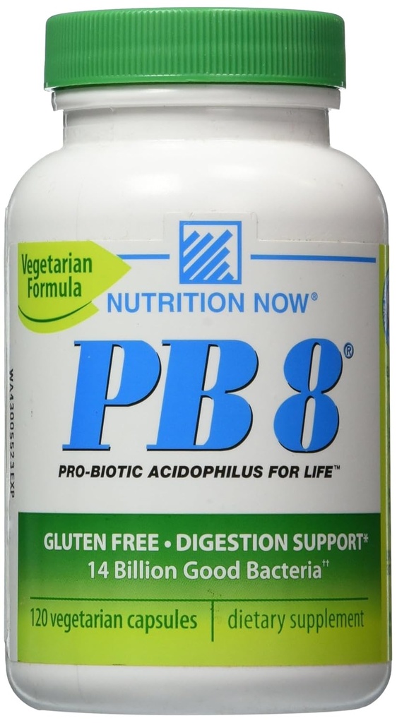 עכשיו PB 8 Pro-Biotic Acidophilus קפסולות, Vegetarian, 120-Count בקבוקי 60 משרתים