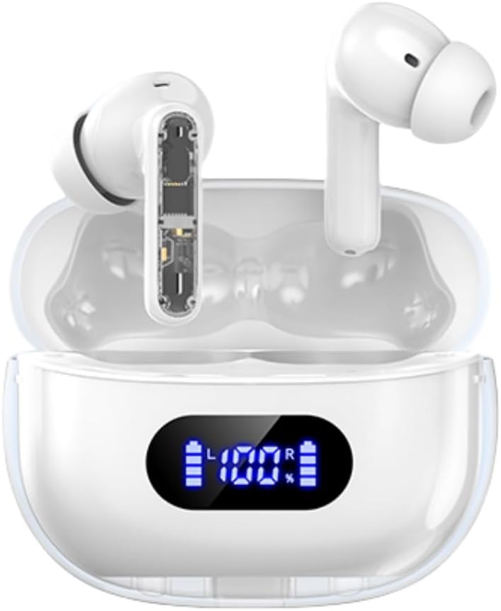 Wireless Earbuds P1 PRO, אוזניות אלחוטיות Bluetooth אוזניות עם Clear Call Mics אוזניים Buds, Fitable, IPX7 מים עמידים על סוללה ארוכה, 30H Playtime עבור ספורט עבודה