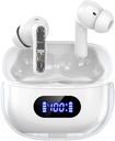 Wireless Earbuds P1 PRO, אוזניות אלחוטיות Bluetooth אוזניות עם Clear Call Mics אוזניים Buds, Fitable, IPX7 מים עמידים על סוללה ארוכה, 30H Playtime עבור ספורט עבודה