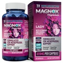 MAGNOX ליידי Magnesium תוסף | Menopause ו- PMS תמיכה תוספת לנשים | Magnesium Complex with ויטמין B6, B1, B12, D, Zinc | High-Absorption Dead Sea Magnesium | 60 קפסולות