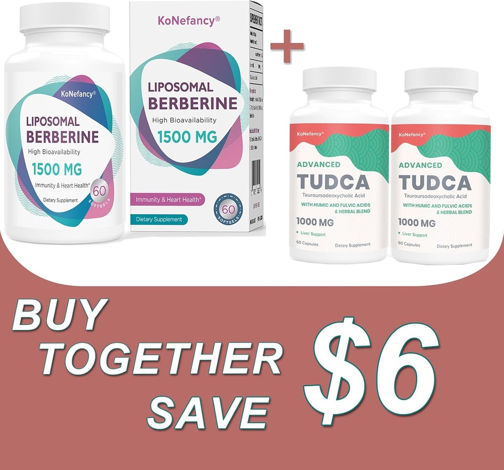 אופטימיזציה לבריאות שלך עם TUDCA מורכב 2Pack ו Liposomal Berberine 1500 מ"ג Bundle