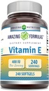 פורמולה מדהימה ויטמין E תוסף | 400 IU Per Serve | 240 Softgels | Non-GMO | Gluten-Free | Made in USA