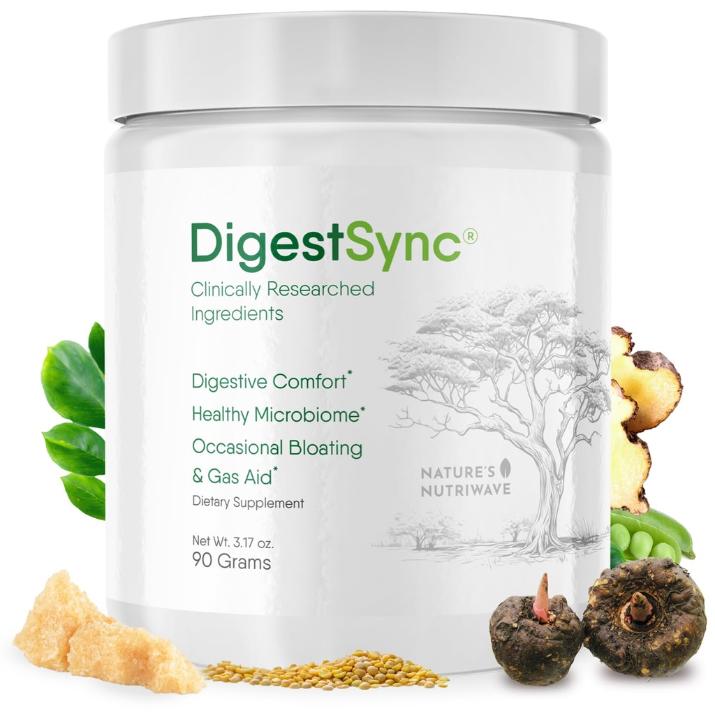 תוסף Digest ל- Gut Health - אבקה טבעית לתמיכה מזיקה, ניצול נשים וגברים, 100% אבקה ירוקה טבעית - חודש אספקה