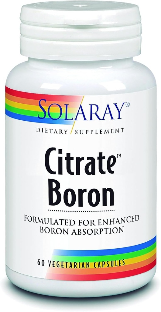 Solaray Biocitrate Boron תוספת, 3mg, 60 Count