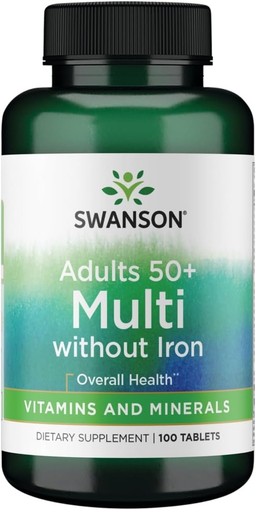 Swanson Geromulti Without Iron (Multivitamin for קשישים) 100 Tabs