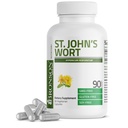 Bronson St. John's Wort 700 MG כדי לשרת Hypericum Perforatum תומך במצב רוח חיובי - non-GMO, 90 קפסולות צמחוניות