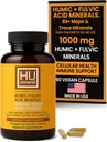 Humic & Fulvic Acid תוספי קפסולות - תוספי מזון מבוסס צמחי אורגני Fulvic עם Fulvic-Humic מינרלים תערובת עבור Detox & Absorption 60 ct