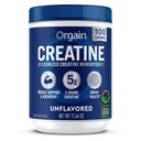 Orgain Creatine Monohydrate אבקת Micronized, 100 משרתים, Unflavored, תומך צמיחה שרירים, Post Workout Recovery and Brain Health, No Artificial Additives, for Men & Women (Packaging May Vary)