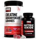 כוח גורם Creatine Gummies, 5 גרמים Creatine Monohydrate, ברי מעורב, 150 מסטיקנים, 30 המשרתים Nitric Oxide Booster, Fast-Acting Formula with L-Arginine, 120 קפסולות