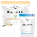 שריר Feast Bundle - Creapure Creatine Monohydrate אבקת Unflavored 500g (1 יחידה) + Grass-Fed Whey חלבונים Isolate Vanilla 5lb (1 יחידה), All Natural הורמון חופשי חרטה גדל