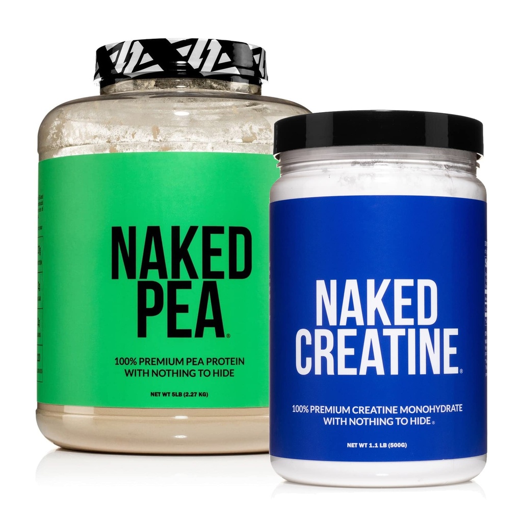 צמיחת שרירים טבעונית ושיקום Bundle Creatine ו 5LB Unflavored Pea