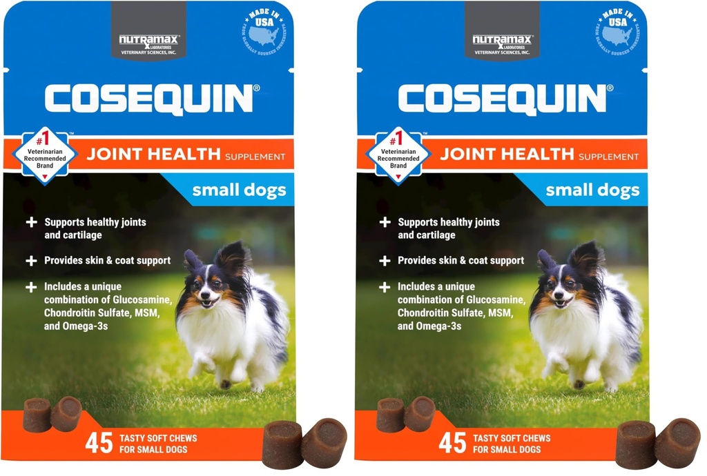 Cosequin Minis Soft Chews כוח מקסימלי עם MSM Plus אומגה3,45 הרוזן (Pack of 2)