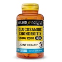 MASON NATURAL Glucosamine Chondroitin 1500/1200 עם ויטמין C, תומך בריאות משותפת עבור גמישות רגילה ניידות *, 280 קפסולות, 3 חודשים אספקה