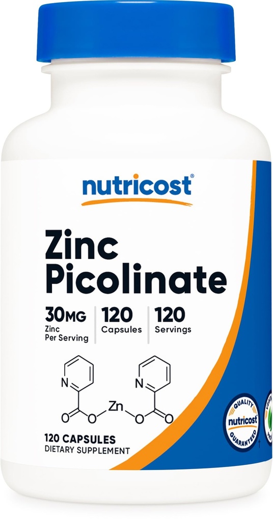 מזון זול Znc Picolinate 30 מ"ג, 120 קפסולות - Gluten Free and non-GMO