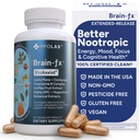 Brain-fxTM B ויטמינים & Herbs for Memory and Focus, Nootropic תוסף, Methylated B Complex Choline Bacopa Lions Mane Cordyceps Mushroom לחלץ את אלפא GPC L האננין Huperzine A - 60ct