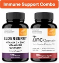 תמיכתה של סנדו | Elderberry & Zinc Quercetin קפסולות Bundle | תמיכה ב- Immune Health
