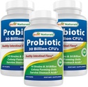 Best Naturals Probiotic 10 Strains 30 מיליארד Shelf Stable 120 Veggie Caps (120 Count)