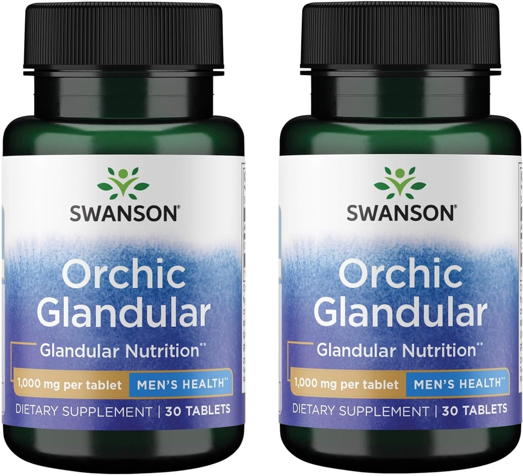 Swanson Orchic Glandular - Men's Health 1000 מ"ג 30 Tabs (2 Pack)