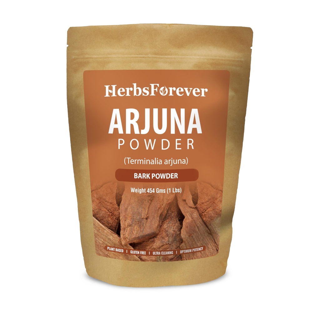 HerbsForever Erjuna אבקת טרמינלia Arjuna non GMO, טבעוני 454 GMS