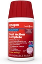 פעולה כפולה בסיסית משלימה, צ'ייד צמצם פלוס Antacid Tablet, ברי פלאמור, Heartburn Medicine, Acid Indigestion Relief, 50 Count Count