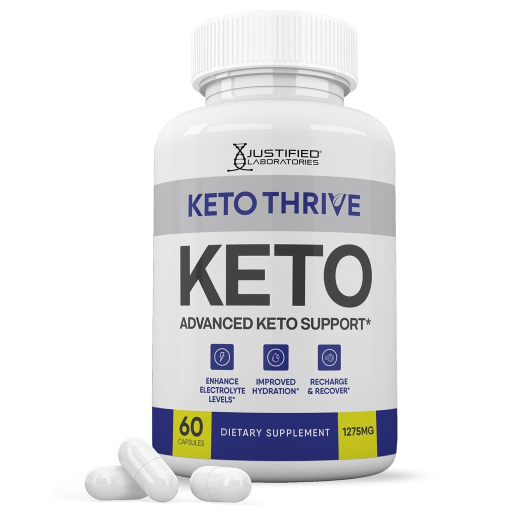 Keto Thrive Keto ACV Pills 1275MG Keto לתמוך בלנדרה אלטרנטיבית ל-Kto ACV Gummies פורמולה עם Apple Cider Vinegar אקסטרה אבקת שמן זית ירוק עין 60 קפסולות
