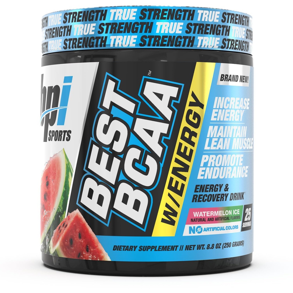 BPI Sports Best BCAA אבקת - תמיכה בשיקום שרירים - Chain Amino Acids | בניית בלוקים של חלבונים ושרירים - Post Workout Recovery - הידרה - Watermelon Ice