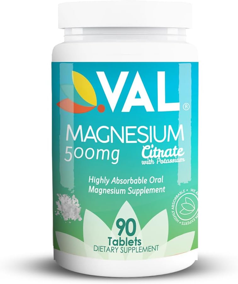 VAL Magnesium Citrate + B6 + Potassium, 90 טבליות