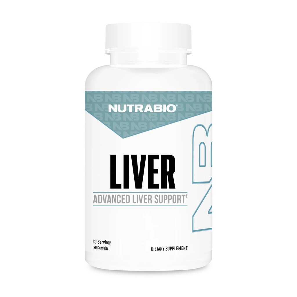NutraBio Liver תוסף - Advanced Liver Support with Antioxidants, Milk Thistle Liver Detox, Glutathione, Tudca - מקדם ניקוי Liver Detox ותיקון - 90 קפסולות