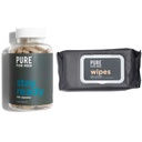Pure for Men Original Veganנקיה תוסף, 120 קפסולות, אקו-Responsible Stay Ready Wipes with Micellar and Aloe (48 Count)