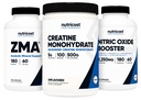 מזון זול קריאטין 500 גרמים, Nitric Oxide 180 קפסולות, ZMA 180 קפסולות Bundle