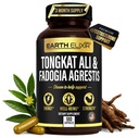 Earth Elixir Fadogia Agrestis & Tongkat Ali for Men & Woman - תוסף טסטוסטרון טבעי לגברים - Made in USA & 3rd Party Tested - כוח, אנרגיה ו Vitality - Longjack - 3 חודשים אספקה