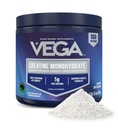 Vegaה Micronized Creatine Monohydrate אבקה, Unflavored - 5g Pure Vegan Creatine עבור גברים ונשים, כוח, ביצועים וצמיחה שרירים, 100 משרתים (17.6oz)