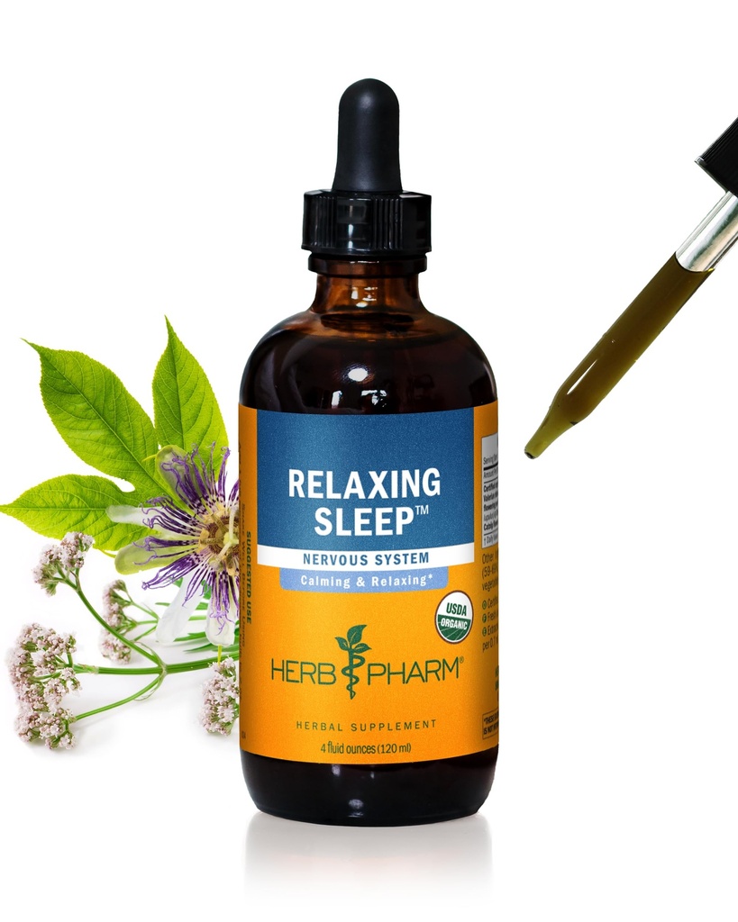 Herb Pharm להרגיע את שינה צמחי פורמולה עם ליריאן נוזל לחלץ - 4 Ounce (Pack של 1)