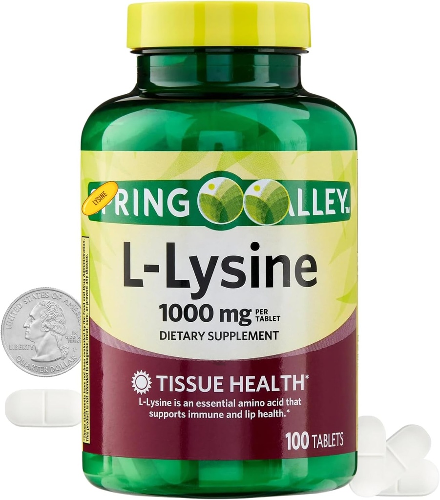 L-Lysine 1000 מ"ג Amino Acid lysine L lysine L lysine Lisine תוסף Lisine Immune 100 Tablet