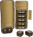 מארגנת גלולות שבועיות 2 פעמים ביום, Moisture-Proof, Detachable השוואתיות, AM PM Pill Box 2X 7 יום, Travel Pill מארגנת עבור גלולות / שמן שמן / תקשורת / Vitamin / Supplements (Brown)