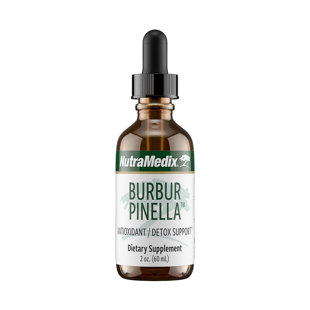NutraMedix Burbur-Pinella Brain Health תוספי מזון למבוגרים - Combat Brain Fog & Promote Nerve תמיכה - סיוע גוף בריא דקוקס ניקוי - פורמט נוזלי Bioavailable (2 oz / 60 מ"ל)