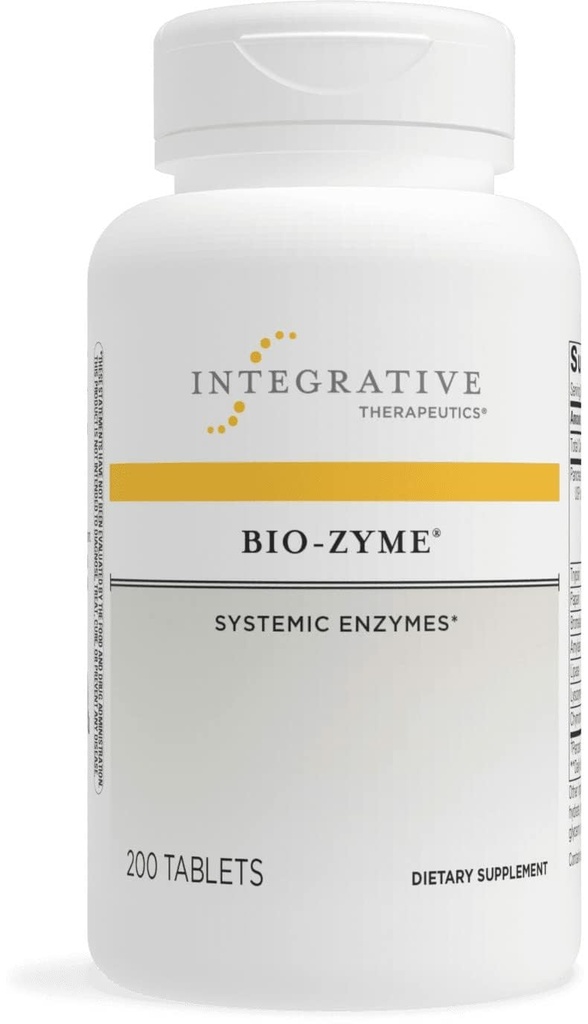 Integrative Therapeutics Bio-Zyme - Pancreatic Enzyme Complex for Digestive Support * - תמיכה בריאה העיכול * - תמצית לא מלוטשת Pancreatic - 200 טבליות (100 משרתים)