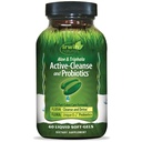 Irwin Naturals Aloe & Triphala Active Cleanse + Probiotics - 60 Softgels נוזלי - תמיכה עיכול טבעית - Gentle, יעילה Detox + חיסול 2 חלק מושב טיפול - Nourish + Balance