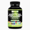 Quercetin Zinc ויטמין D תוסף Quercetin 1000mg Zinc 50 מ"ג ויטמין C 1000 מ"ג ויטמין D 5000 IU Bromelain Elderberry Sea Mos עבור מבוגרים