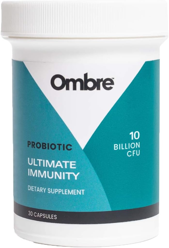 Ombre Ultimate Immunity Probiotics, Immune Support Supplement, 10 מיליארד CFU, Shelf-Stable, 30 משרתים