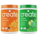 צור Creatine Monohydrate Gummies - Citrus Rush Duo - Sour Apple & Orange - Creatine Gummies for Women & Men, NSF Certified, 3rd Party Tested, Anti-Melting Formula, 180 הרוזן (2-Pack)