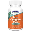 תוספי מזון, Iron Complex Caps, Non-Constipating *, Essential מינרלים, 100 ואג קפסולות