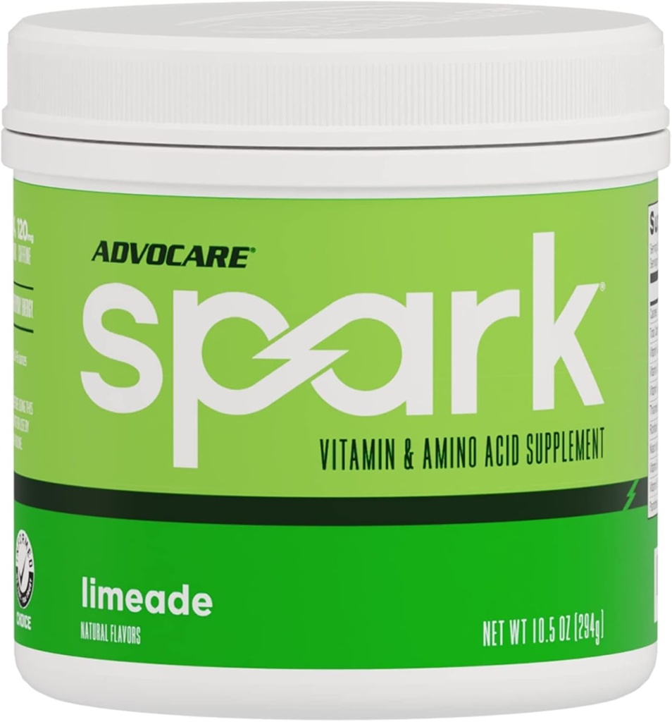 AdvoCare Spark - משקאות אנרגיה לערבב - ויטמין & Amino Acid תוסף - תומך אנרגיה & Focus - Portable Immune Support - Sugar-Free - Limeade (10