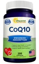 ASquared Nutrition CoQ10 (400 מ"ג כוח, 200 קפסולות) - High Absorption טבעוני Coenzyme Q10 אבקת - Ubiquinone תוספת גלולות, תוספת Antioxidant CO Q-10 Enzyme ויטמינים Tablet, Coq 10 400 מ"ג 400 מ"ג 400 מ"ג 400 מ"ג אבקת