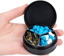 Metal Pill Case 3 Compartment - Waterproof Pocket Purse Pill Box Aluminium Travel Pill Container Medicine Organizer Portable Daily Pill Holder for Vitamins Medication Fish Oils