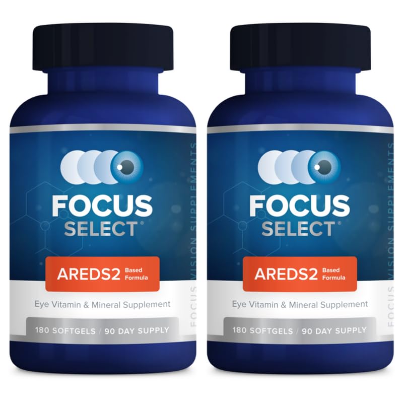 Focus areDS2 מבוסס ויטמין-Mineral תוסף - AREDS2 מבוסס תוסף לעיניים (360 ct. 180 יום אספקה) - areDS2 Based Low Zinc Formula - תוסף ראייה ווויטמין