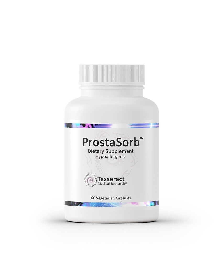 Tesseract ProstaSorb, Prostate תוספים לגברים עם Saw Palmetto, Pygeum ו- Pumpkin, תומך בתפקוד Prostate בריא, Bladder ריקה, Urinary Flow, Gluten Free, 60 קפסולות צמחוניות