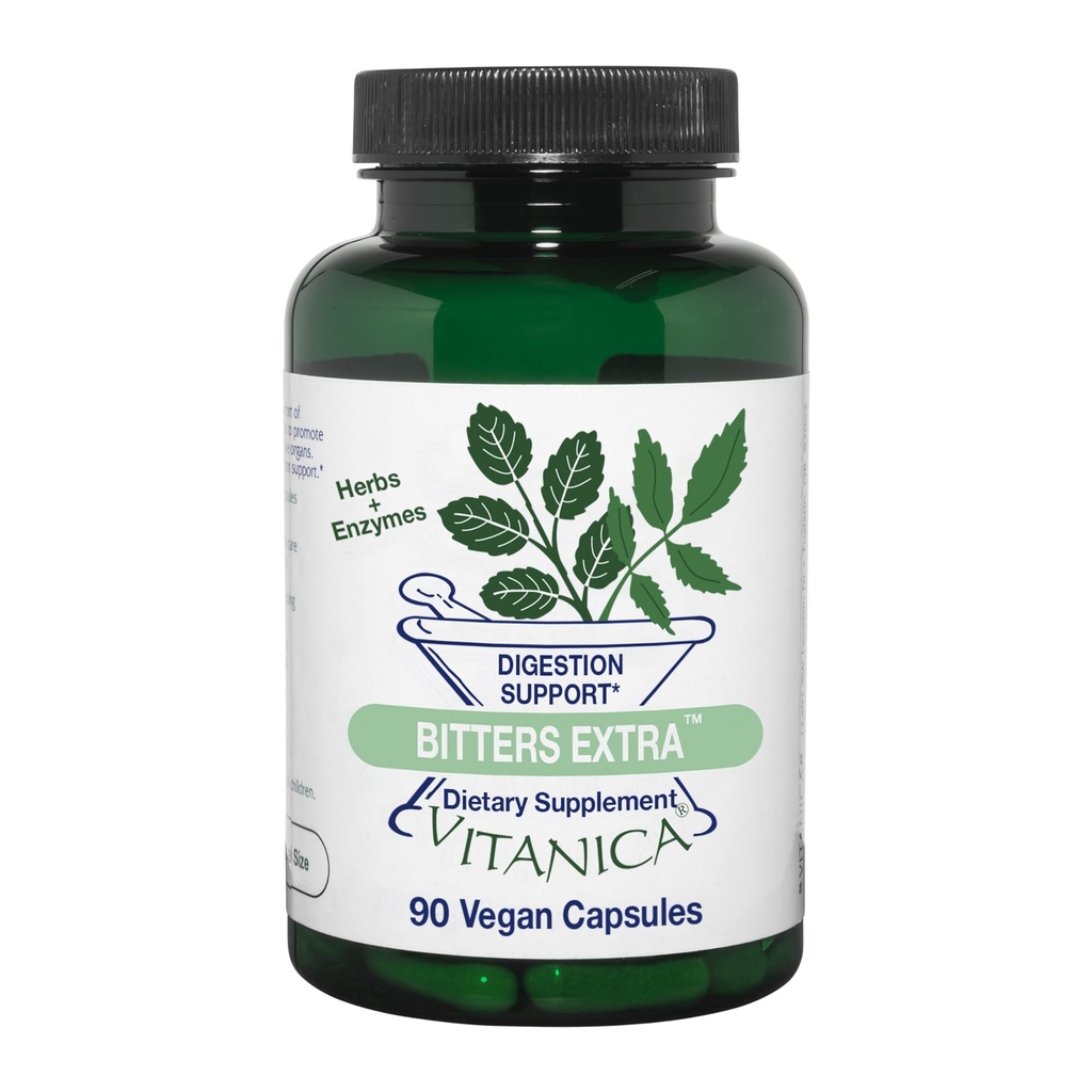 Vitanica Bitters אקסטרה, תמיכה עיכול, טבעוני, 90 קפסולות