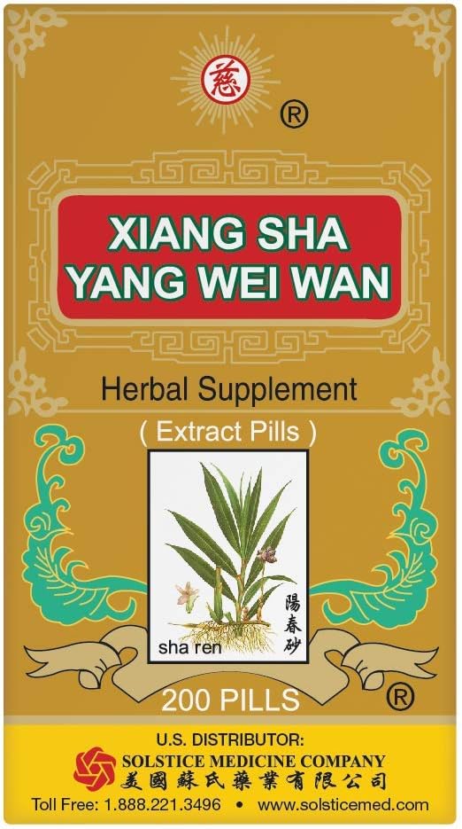 חברת התרופות Solstice Xiang Sha Yang Wei Wan Herbal Supplement (200 Pills) (1בק)
